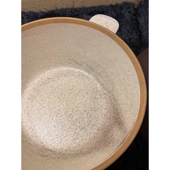 Vintage Kasuga Koyo Stoneware Brown Lidded Casserole Dish Handles Speckled - Picture 5 of 9